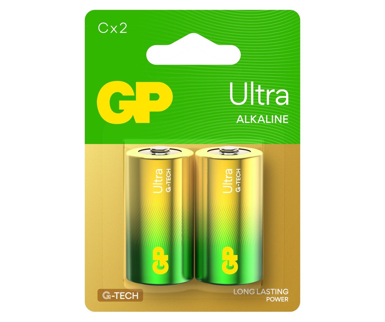 Two pieces of GP Ultra C Batteries in a pack - GP Batteries Malaysia