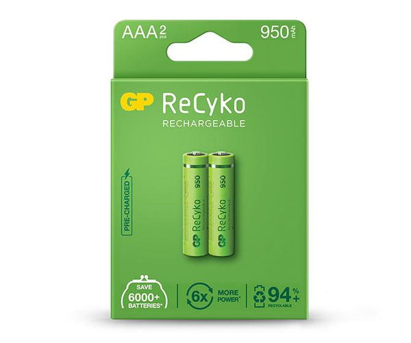 GP ReCyko battery 950mAh AAA (2 battery pack)