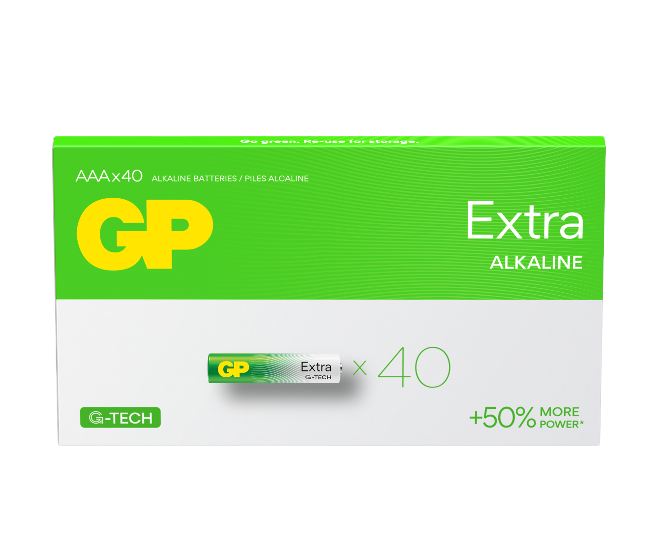 A pack of GP Extra Alkaline AAA Batteries - GP Batteries Malaysia
