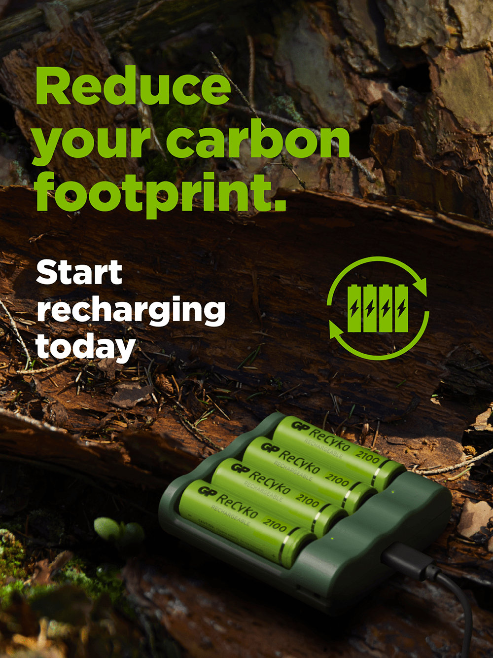 recyko battery - reduce footprint