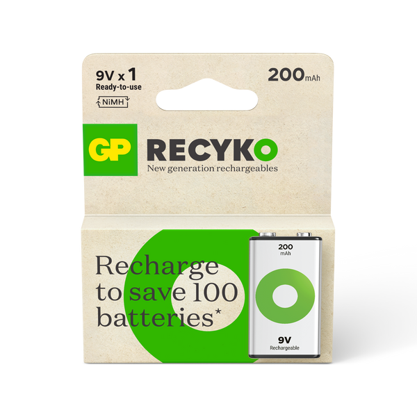 GP ReCyko 200mAh 9V 1s