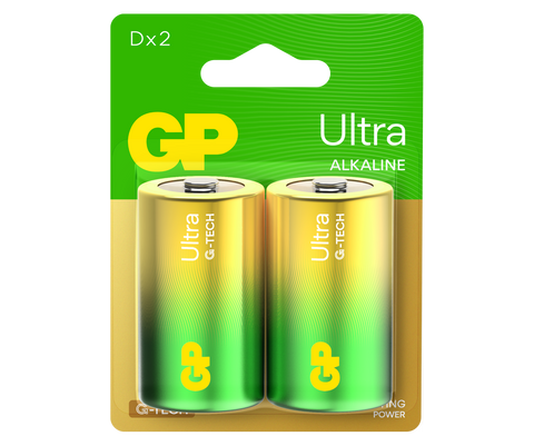 Two pieces of GP Ultra D Batteries in a pack - GP Batteries Malaysia