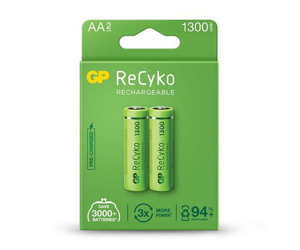 Bateri GP ReCyko 1300mAh AA (2 battery pack)