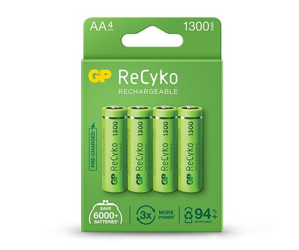 Bateri GP ReCyko 1300mAh AA (4 battery pack)