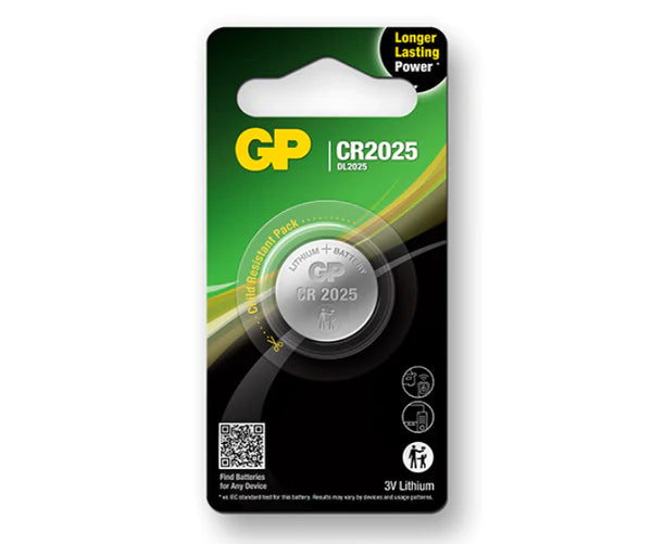 GP Lithium Coin Batteries CR2025