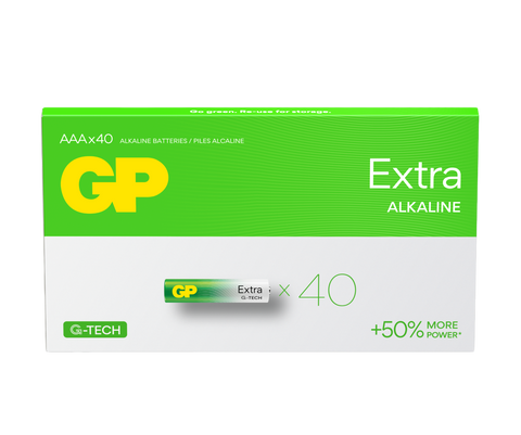 A pack of GP Extra Alkaline AAA Batteries - GP Batteries Malaysia